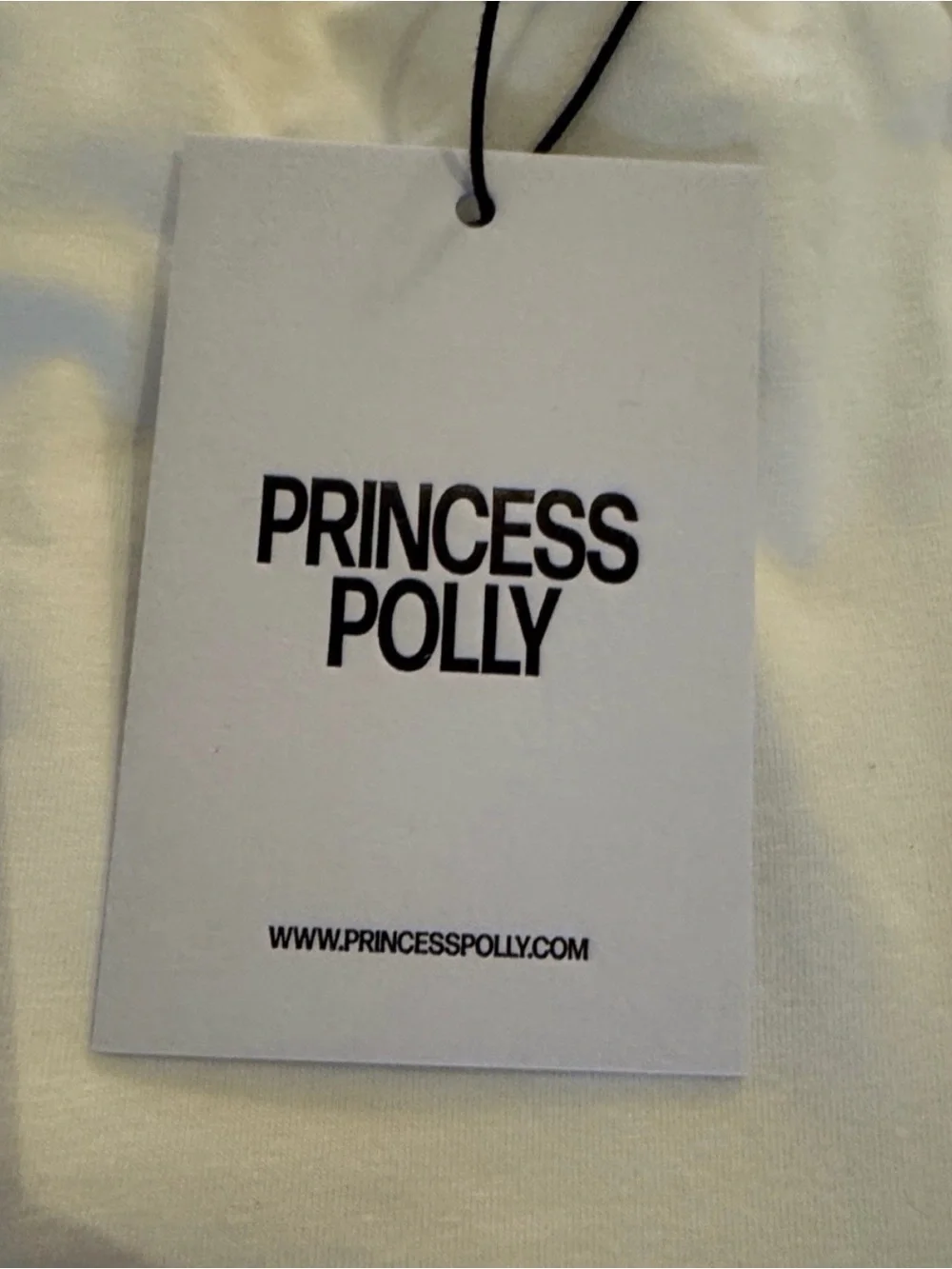 Princess Polly White Spaghetti-Strap Mini Dress with Ruffle Hem